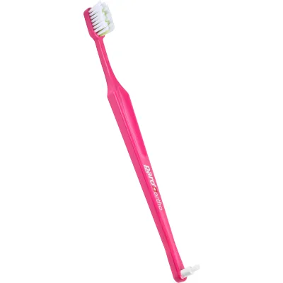 Зубна щітка Paro Swiss Ortho Brush Ортодонтична з монопучковою насадкою М'яка Рожева (7.747/5)