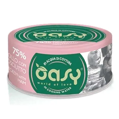 Консерви для котів OASY Wet More Love з куркою та шинкою 70 г (8053017344768)