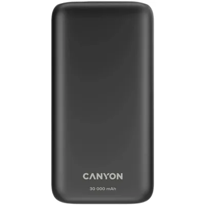 Батарея універсальна Canyon PB-301 30000mAh PD/20W, QC/3.0 (CNE-CPB301B)
