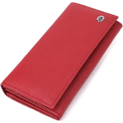 Гаманець ST Leather З натуральної шкіри Червоний (23087)