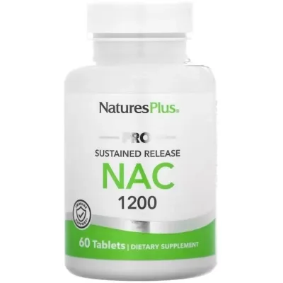 Вітамінно-мінеральний комплекс Natures Plus NAC N-ацетил L-цистеїн уповільненого вивільнення, 600 мг (NAP-05164)