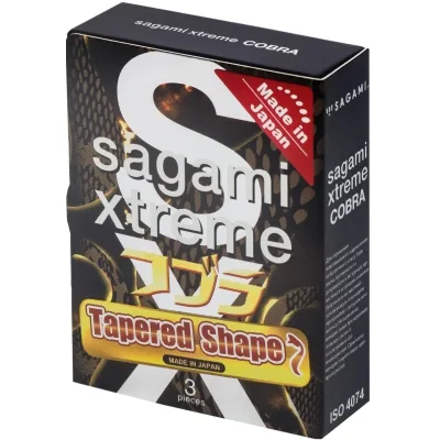 Презервативи Sagami Xtreme Tapered Shape Cobra 3 шт. (4974234811908)