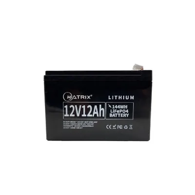 Батарея LiFePo4 Matrix 12.8V-12Ah 153.6Wh (MLR 1212)