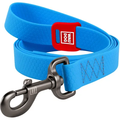 Повідець для собак WAUDOG Waterproof M Ш 20 мм Д 122 см блакитний (27272)