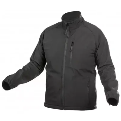 Куртка робоча Hoegert BIESE HT5K258-XL SoftShell 96% поліестер/4% еластан чорна, XL (54) (HT5K258-XL)