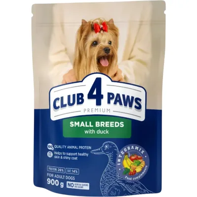 Сухий корм для собак Club 4 Paws Premium для малих порід з качкою 900 г (4820269143159)