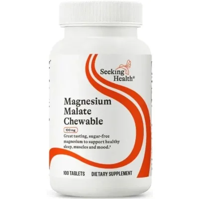 Вітамінно-мінеральний комплекс Seeking Health Магній малат, 100 мг, Magnesium Malate, 100 жувальних таблеток (SKH-52065)