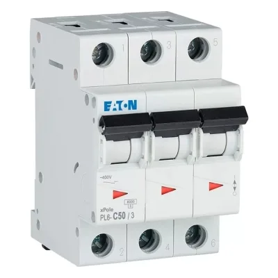 Автоматичний вимикач Eaton 3-п. М3 С 50А PL6 6кА