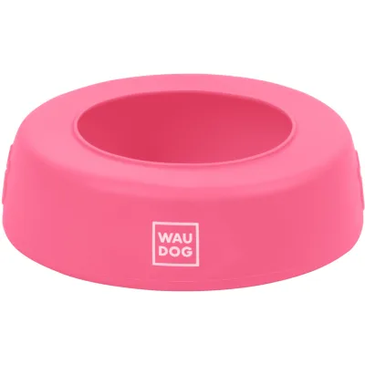 Посуд для собак WAUDOG Silicone Миска-непроливайка 1 л рожева (50797)