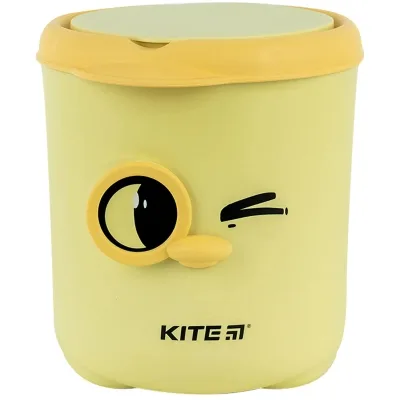 Кошик для паперів Kite Настільний контейнер для сміття, жовтий (K24-011-2)