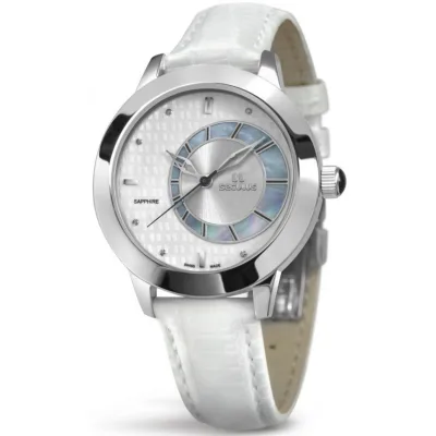 Наручний годинник Seculus 1671.2.1063 white mop, ss, white leather