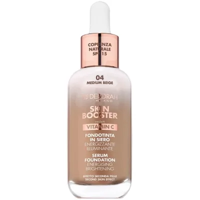 Тональна основа Deborah Skin Booster Serum Foundation Vitamin C SPF15 04 - Medium Beige 30 мл (8009518414585)