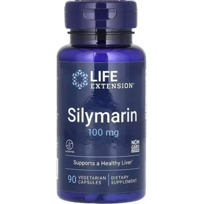 Вітамінно-мінеральний комплекс Life Extension Розторопша (Сілімарін), 100 мг, Silymarin, 90 вегетаріанських до (LEX-18849)