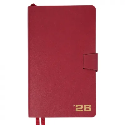Тижневик Leo planner датований 2026 "Alpha", м‘який, бордовий, 352 сторінки (252630)