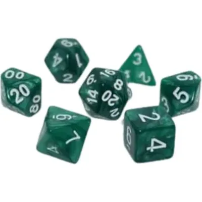 Набір кубиків для настільних ігор Games 7 Days Pearl 7 Dice Set - Dark Green (g7dpearl05)