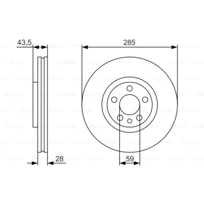 Гальмівний диск Bosch 0 986 479 S62