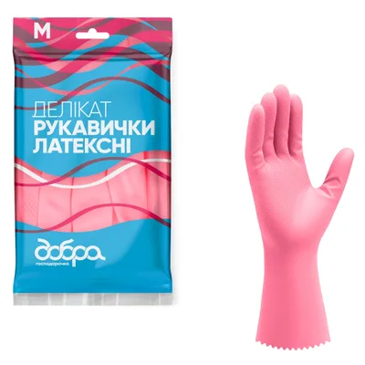 Рукавички господарські Добра Господарочка Латексні Делікат Розмір M (4820086523684)