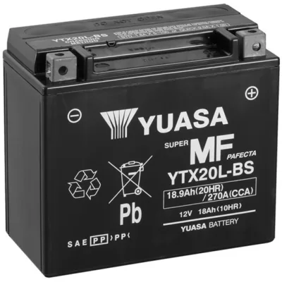Акумулятор автомобільний Yuasa 12V 18,9Ah MF VRLA Battery (YTX20L-BS)