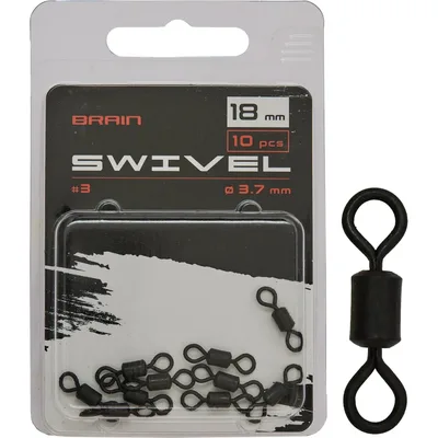 Вертлюг Brain Swivel No.3 18mm diam 3.7mm (10 шт/уп) SGCA-8008-3 (1858.24.73)