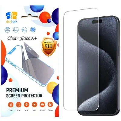 Скло захисне Drobak Clear glass A+ Apple iPhone 16 / 15 / 14 Pro (151577)