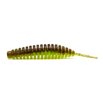 Силікон рибальський FishUP Tanta 2.5" 203 - Green Pumpkin/Flo Chartreuse (8шт/уп) (1864.14.50)