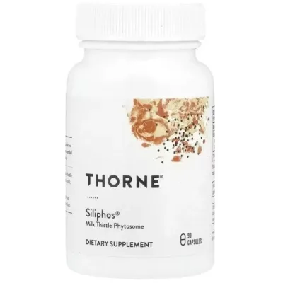 Вітамінно-мінеральний комплекс Thorne Екстракт розторопші, Siliphos, Milk Thistle Phytosome, 90 капсул (THR-73301)