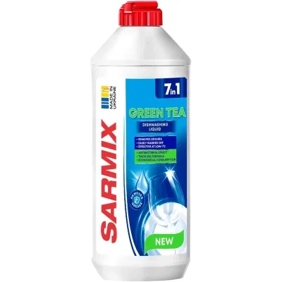 Засіб для ручного миття посуду Sarmix Green Tea 500 мл (4820268103727)