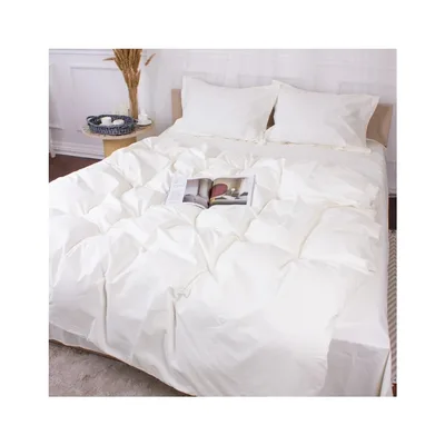 Постільна білизна MirSon Poplin Line 002 Milky White 220 x 240 (2200006277828)