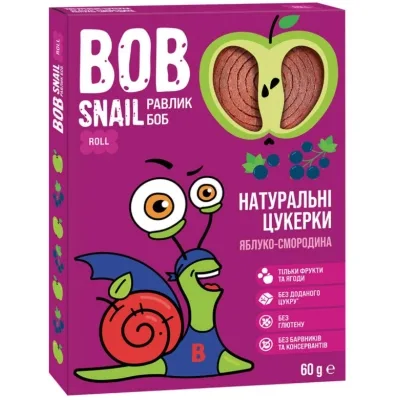 Цукерка Bob Snail Яблуко, чорна смородина 60 г (1740744)