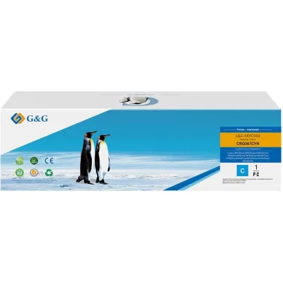 Тонер-картридж G&G Canon 067 MF651Cw/MF657Cdw/LBP631Cw/LBP633Cdw Cyan 1250 pages (G&G-5101C002)