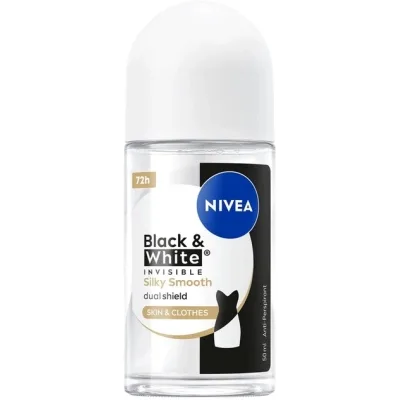 Антиперспірант Nivea Black & White Invisible Silky Smooth Deodorant Roll-on 50 мл (4006000258522)