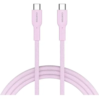 Дата кабель USB-C to USB-C 1.0m OnWire 60CL C-C 60W COLOR Braided 1m Pink Canyon (CND-CCAP60AB10PK)