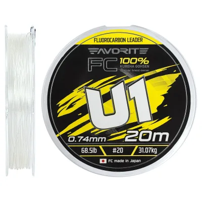 Флюорокарбон Favorite U1 FC 20m 20/0.74mm 68.5lb/31.07kg (1693.12.00)