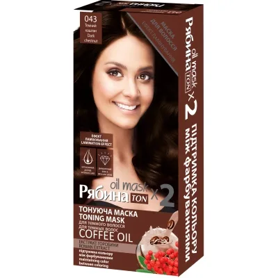 Відтінковий бальзам Acme Color Ton Oil Mask Duo Pack 043 - Темний каштан (4823115500656)
