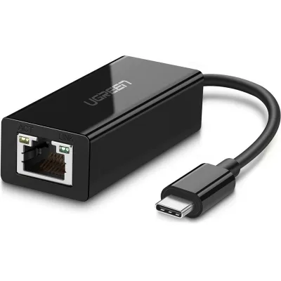 Перехідник USB-C 3.1 to RJ45 1000Mbps black Ugreen (50307)