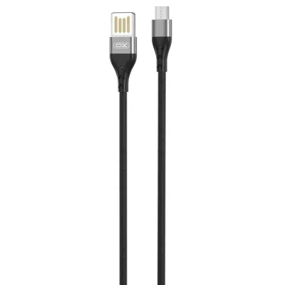 Дата кабель USB 2.0 AM to Micro 5P 1.0m 2.1A double-side black XO (NB188-M-1-BK)