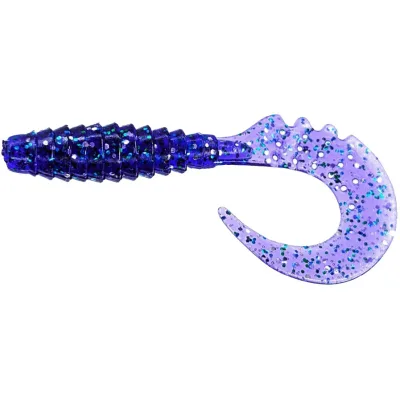 Силікон рибальський FishUP Fancy Grub 1" 060 - Dark Violet/Peacock&Silver (12шт/уп) (1864.00.57)