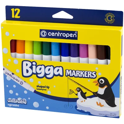 Фломастери Centropen Bigga, 12 шт (7650/12)
