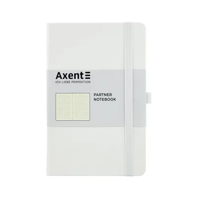 Книга записна Axent Partner 125х195 мм в точку 96 аркушів Біла (8306-21-A)