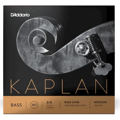 Струни для контрабаса D'Addario Kaplan Bass String Set 3/4 Scale Medium Tension (K610 3/4M)