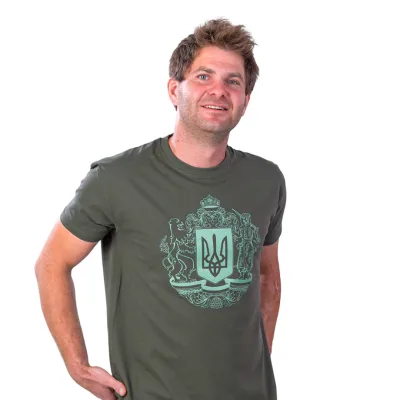 Футболка Sol's Imperial 190 Герб України хакі S (11500269/137S)