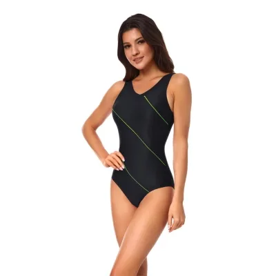 Купальник Aqua Speed Sophie 441-01 чорний, зелений 48 (5908217624642)