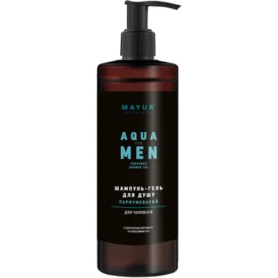 Гель для душу Mayur Aqua For Men 3 в 1 Парфумований для чоловіків 500 мл (4820230954852)