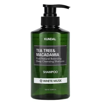 Шампунь Kundal Tea Tree & Macadamia Deep Cleansing Shampoo White Musk 500 мл (8809693252800)