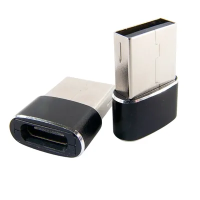 Перехідник Type-C (male) to USB (female) black Dengos (ADP-021)