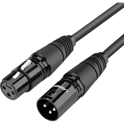 Кабель мультимедійний XLR M to XLR F 5.0m AV130 black Ugreen (20712)