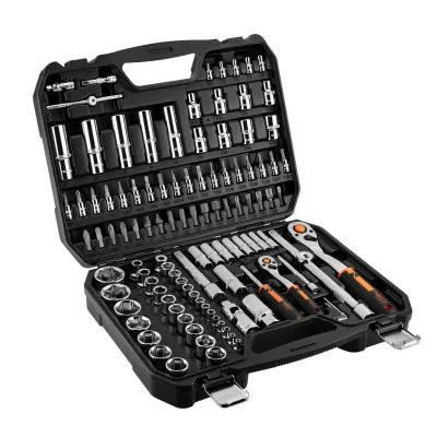 Набір інструментів Neo Tools 110шт, 1/2", 1/4", CrV, кейс (10-066)