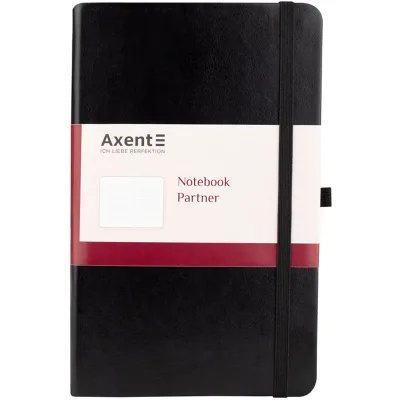Блокнот Axent Partner Lux 125х195 мм 96 аркушів у клітинка Чорний (8202-01-A)
