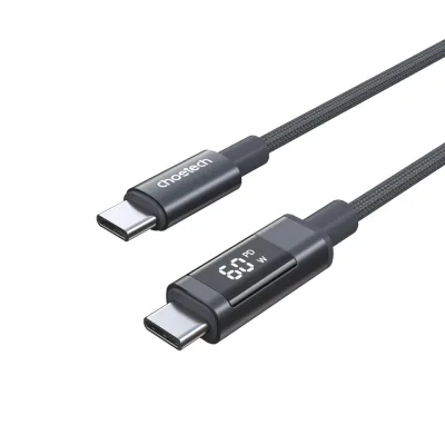 Дата кабель USB-C to USB-C 1.2m PD60W digital display nylon gray Choetech (XCC-1068-GY)