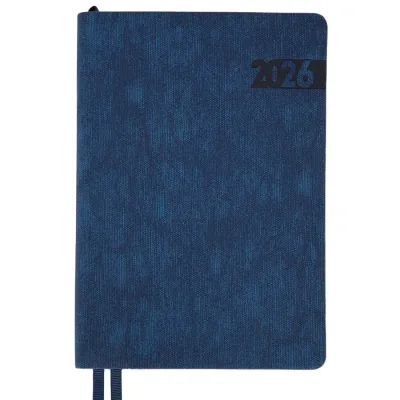 Тижневик Leo planner А5 датований 2026 "Boss", м‘який, синій, 368 сторінок (252633)